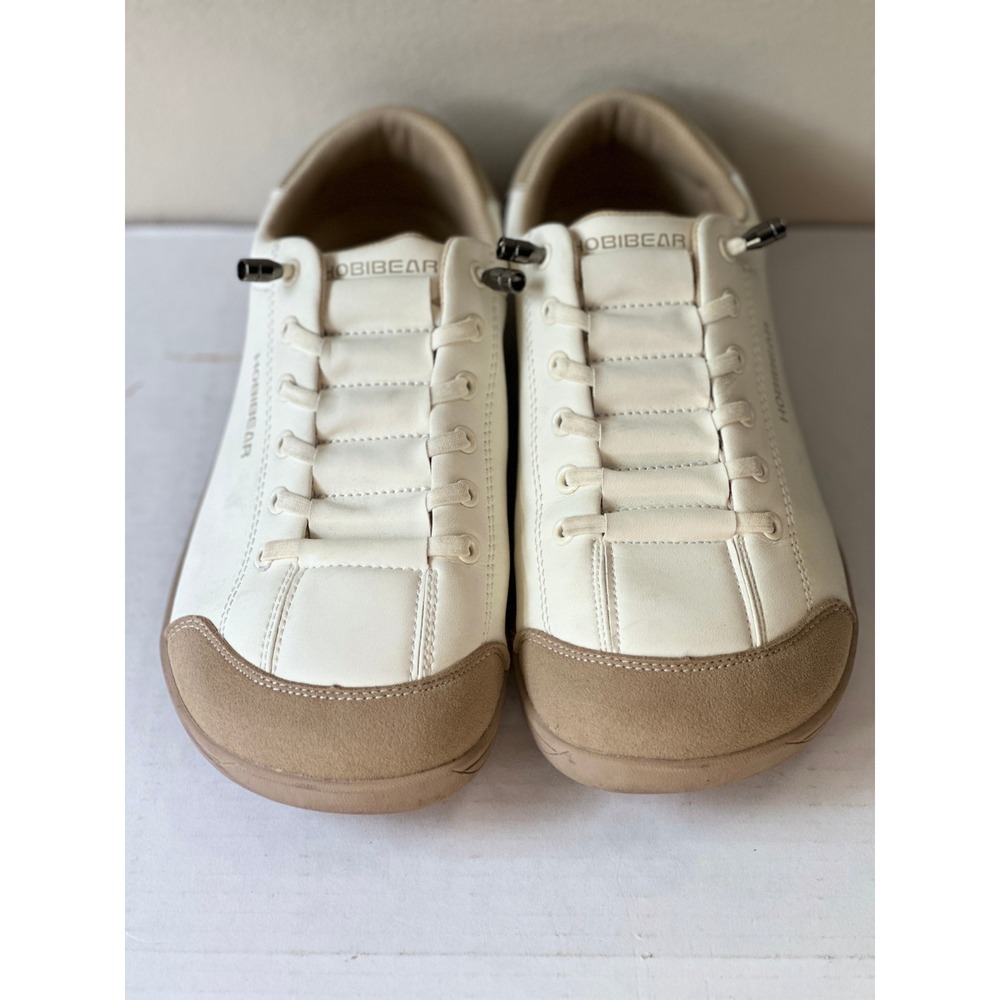 Hobibear Barefoot Shoes Mens 41 Cream Tan Wide Toe Box Sneakers GST0071G